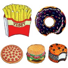 Pineapple Doughnut Pizza Chiffon Beach Decor Towel Blanket Pineapple Doughnut Pizza Chiffon Beach Decor Towel Blanket