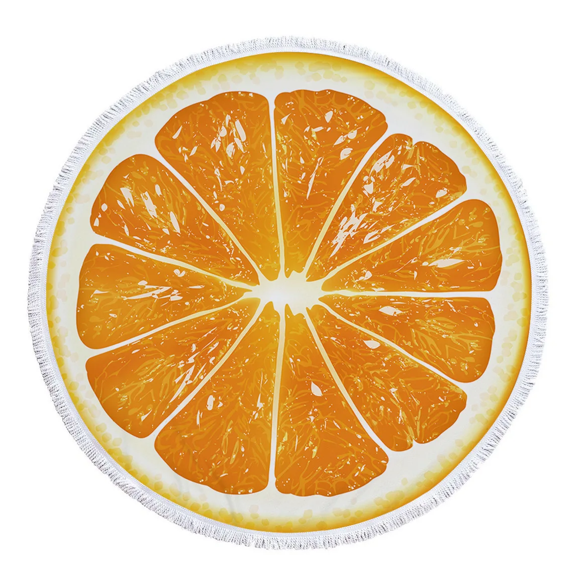 Fruit Orange/Lemon/Watermelon/Tomatoes Printed Large Round Beach Towel