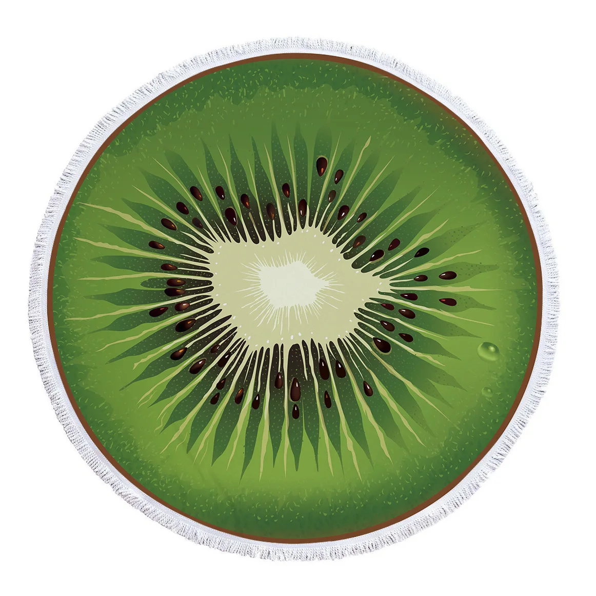 Fruit Orange/Lemon/Watermelon/Tomatoes Printed Large Round Beach Towel