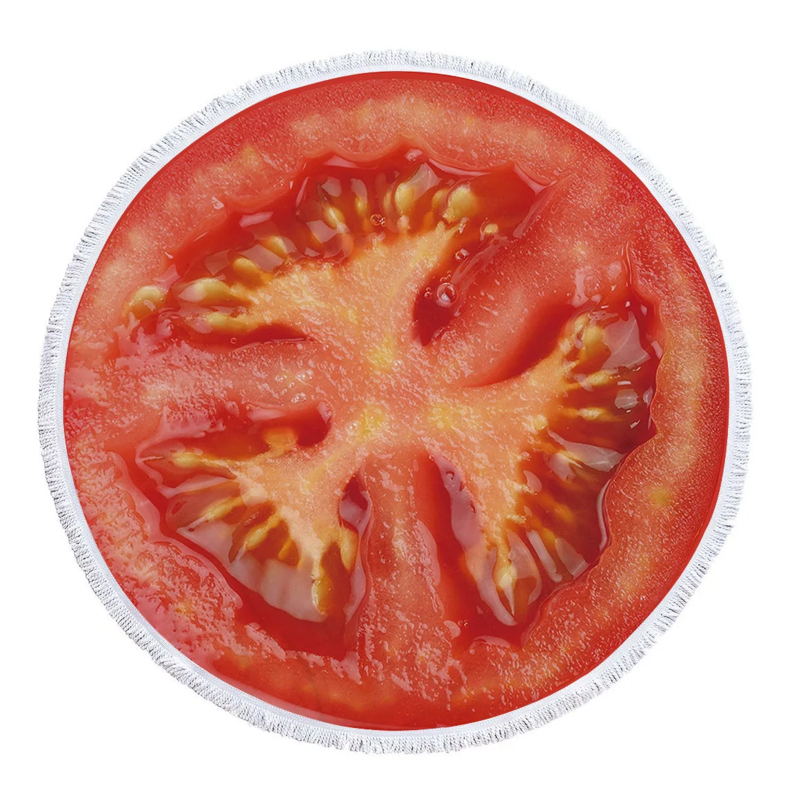 Fruit Orange/Lemon/Watermelon/Tomatoes Printed Large Round Beach Towel