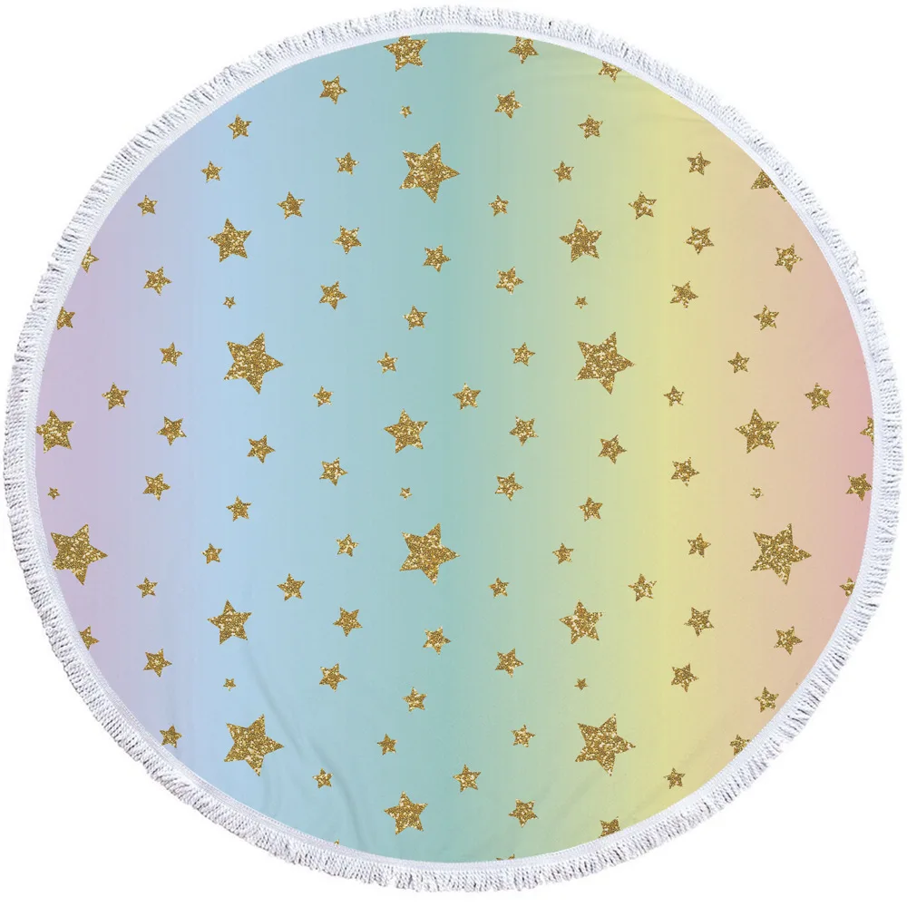 Unicorn Style Portable Swimming Towel With Bundle Pocket Set