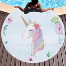 Unicorn Style Portable Swimming Towel With Bundle Pocket Set Unicorn Style Portable Swimming Towel With Bundle Pocket Set