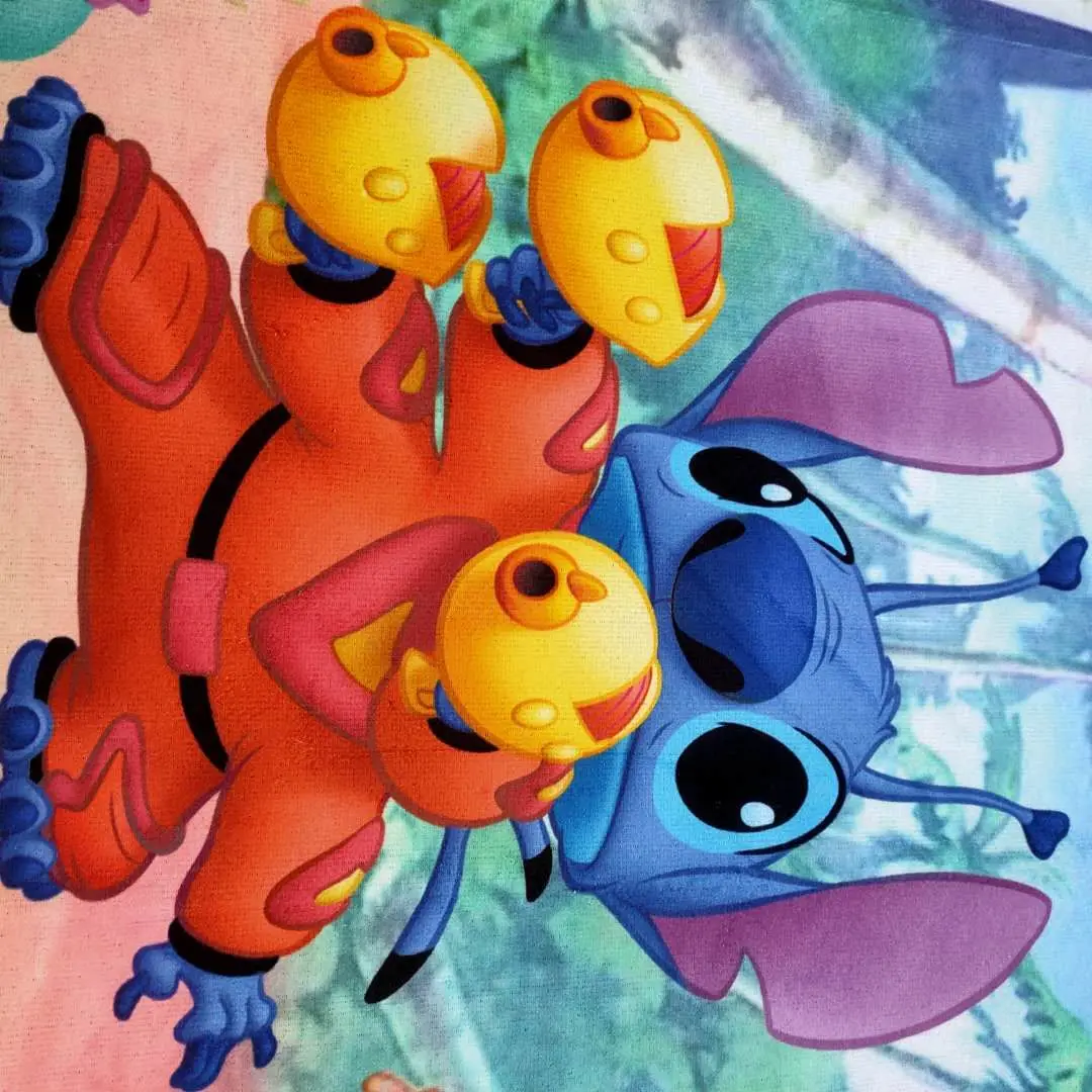 Stitch Cartoon Polyester Baby Bath Towel