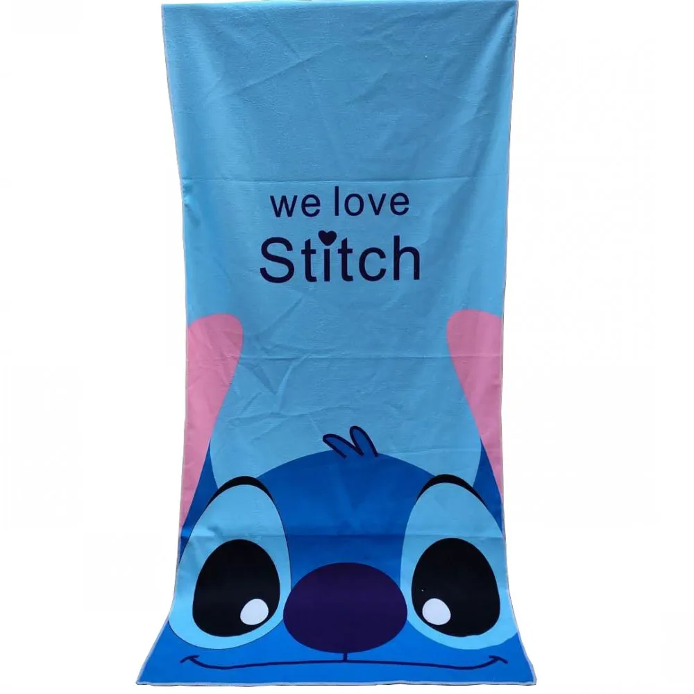 Stitch Cartoon Polyester Baby Bath Towel