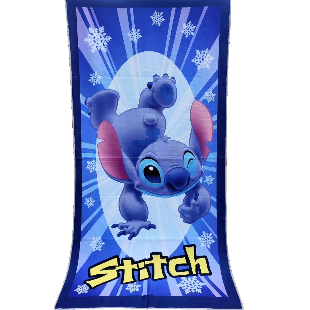 Stitch Cartoon Polyester Baby Bath Towel