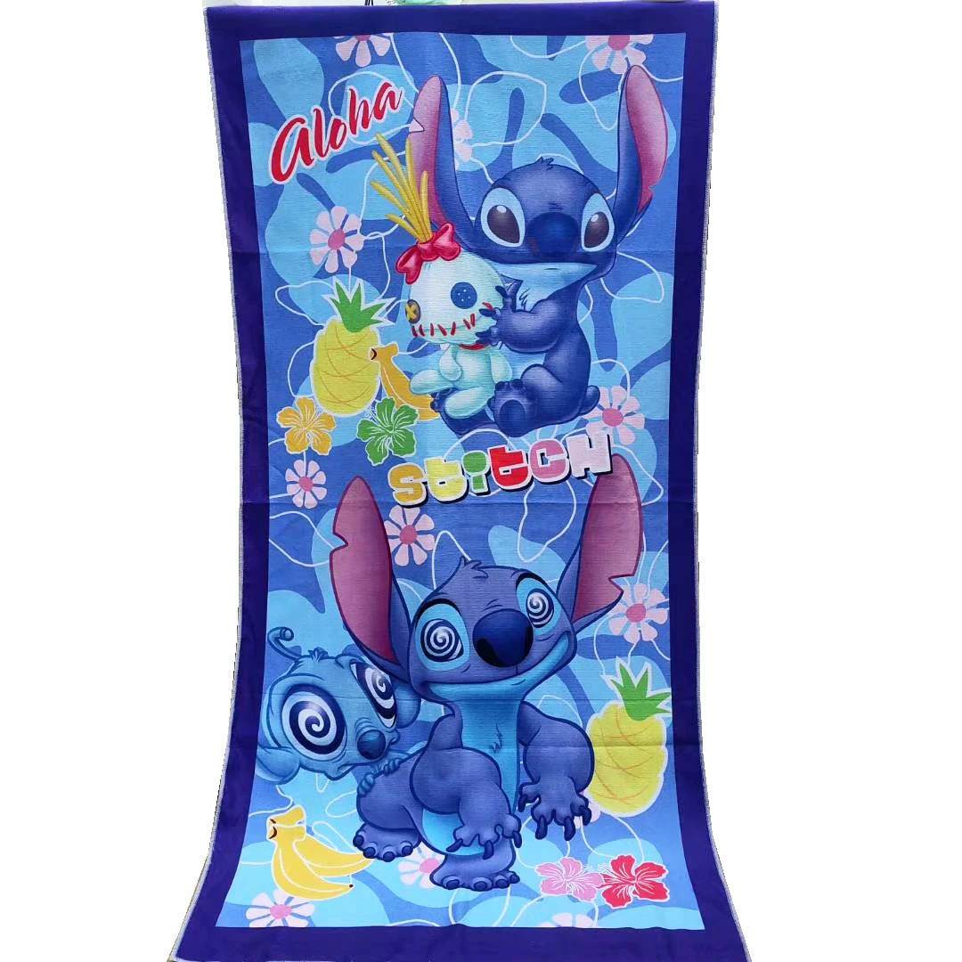 Stitch Cartoon Polyester Baby Bath Towel