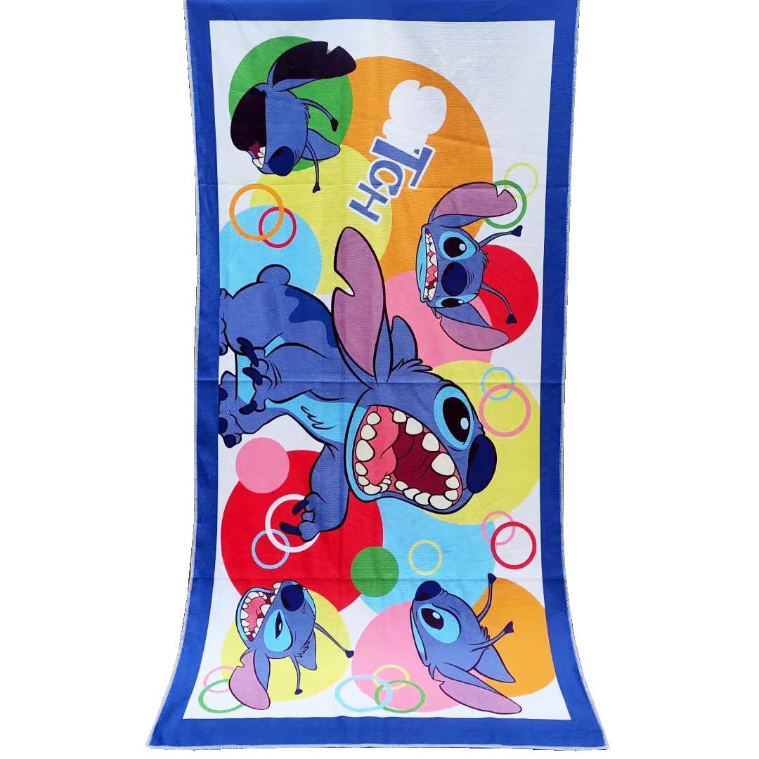 Stitch Cartoon Polyester Baby Bath Towel