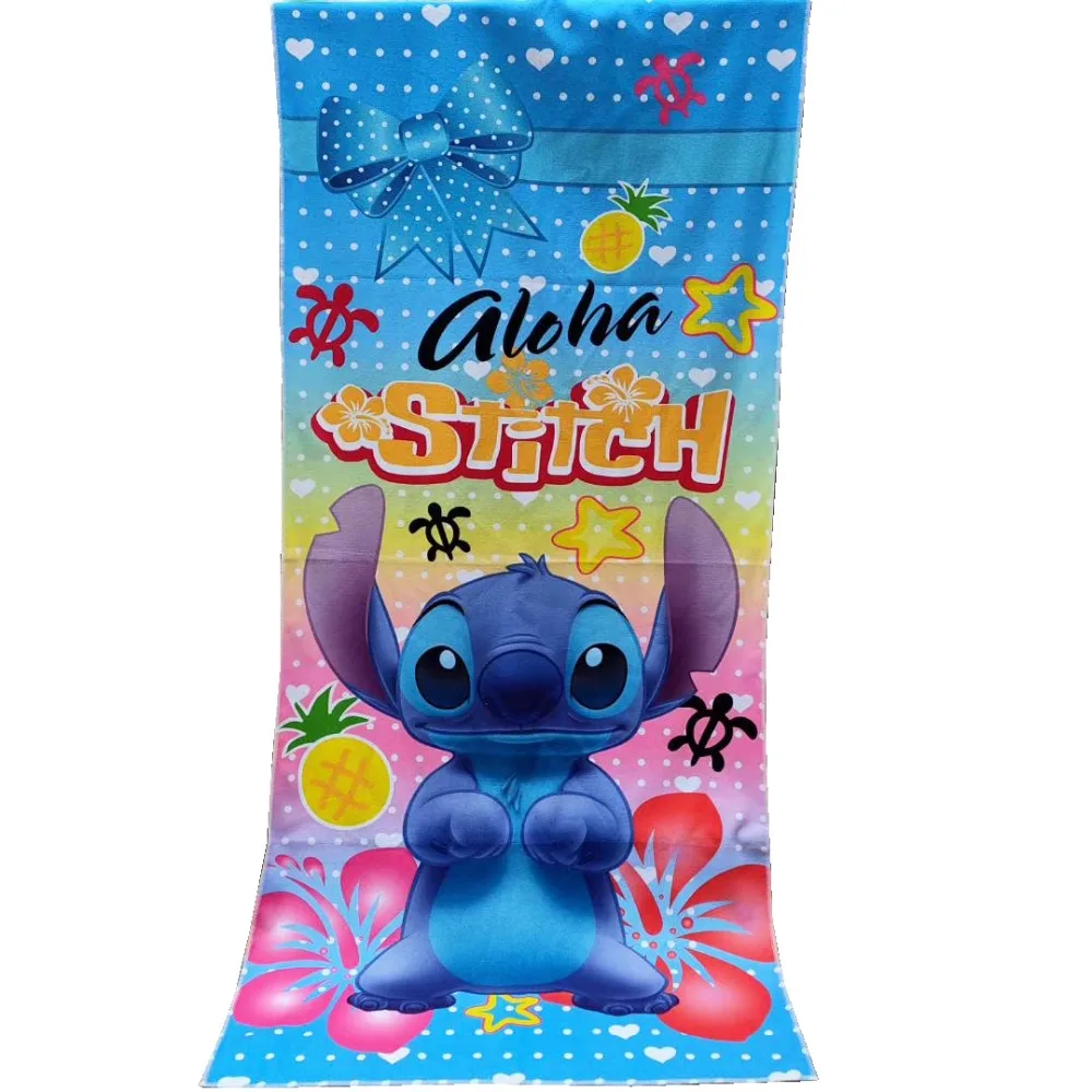 Stitch Cartoon Polyester Baby Bath Towel