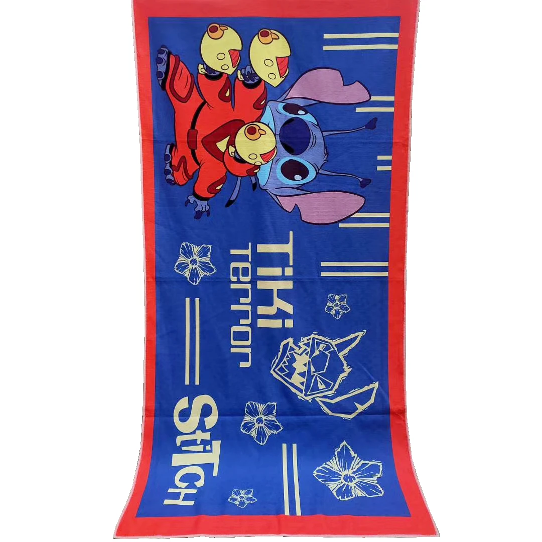 Stitch Cartoon Polyester Baby Bath Towel