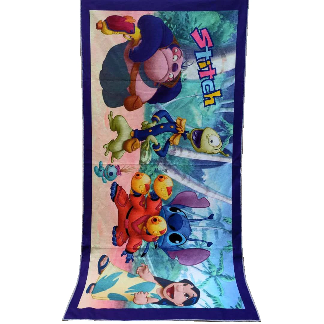 Stitch Cartoon Polyester Baby Bath Towel