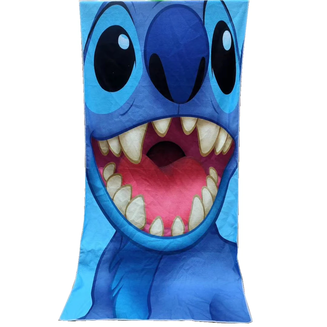 Stitch Cartoon Polyester Baby Bath Towel