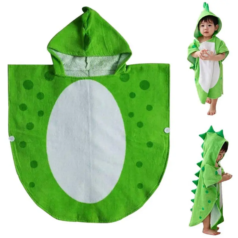 Dinosaur Pattern Baby Bath Hooded Towel