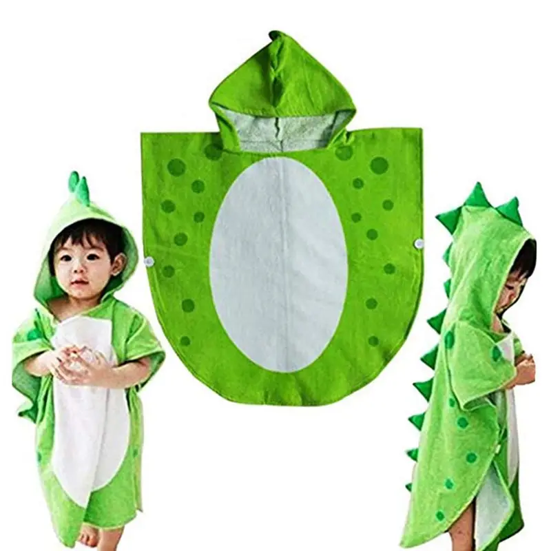 Dinosaur Pattern Baby Bath Hooded Towel