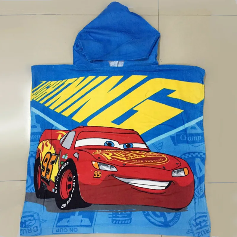 Disney Cartoon McQueen Car Cartoon Soft Hooded Bath Towel Disney Cartoon McQueen Car Cartoon Soft Hooded Bath Towel