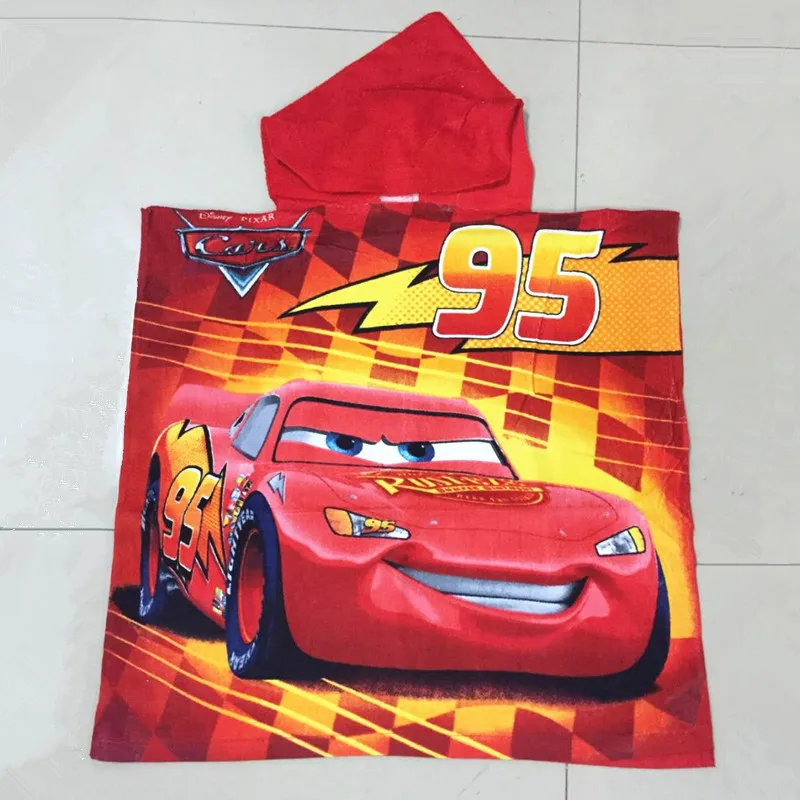 Disney Cartoon McQueen Car Cartoon Soft Hooded Bath Towel Disney Cartoon McQueen Car Cartoon Soft Hooded Bath Towel