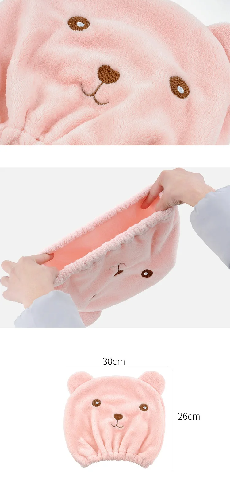 Cartoon Bear Thickened Bathing Hair Drying Towel Cartoon Bear Thickened Bathing Hair Drying Towel