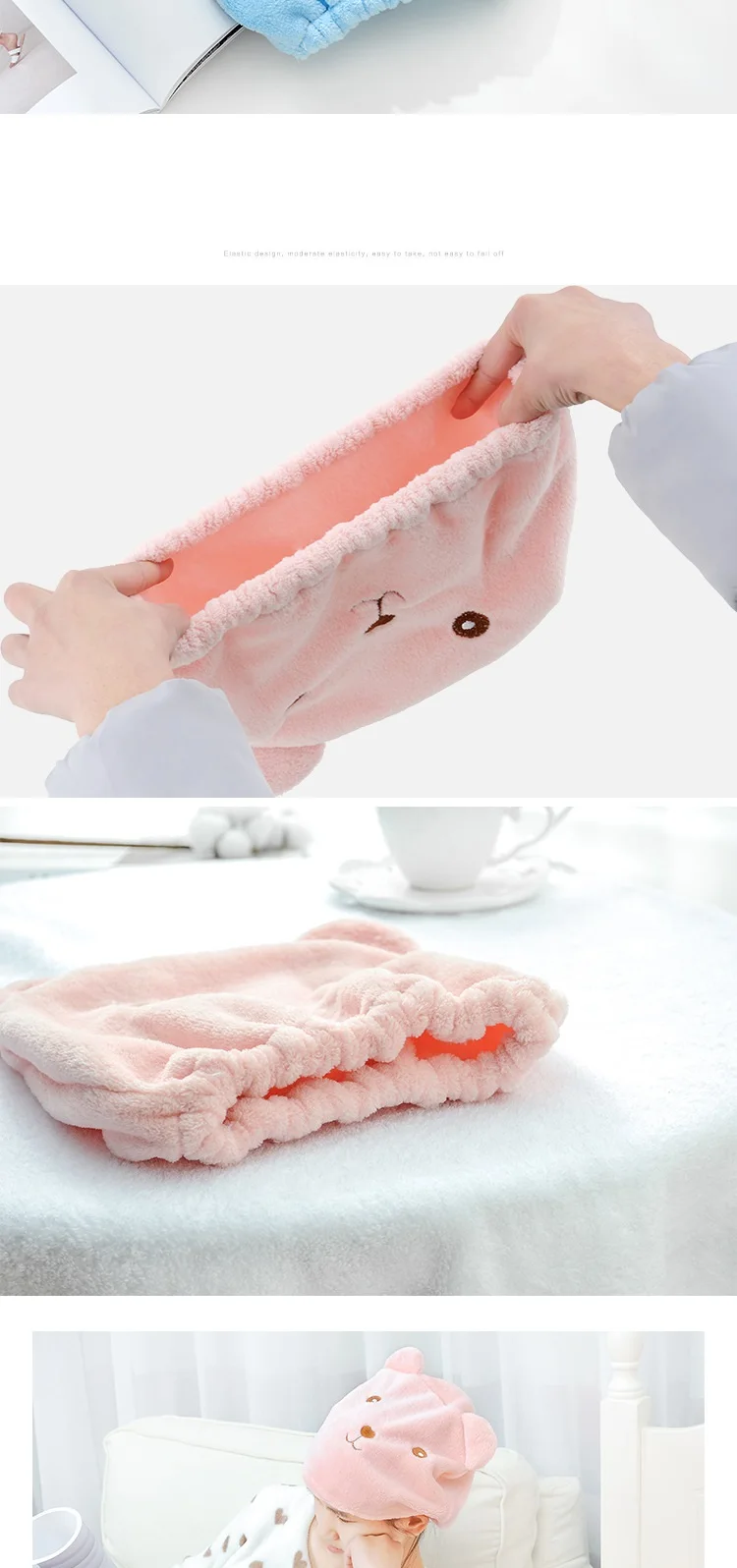 Cartoon Bear Thickened Bathing Hair Drying Towel Cartoon Bear Thickened Bathing Hair Drying Towel