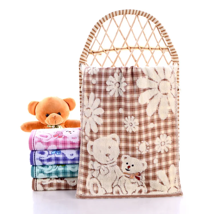 Bear Cartoon Soft Double Cotton Baby Face Towel