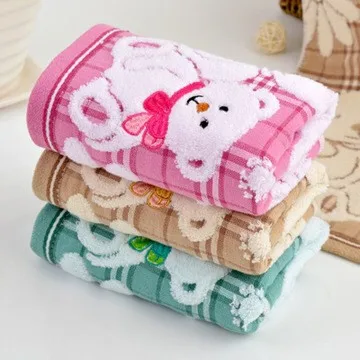 Bear Cartoon Soft Double Cotton Baby Face Towel Bear Cartoon Soft Double Cotton Baby Face Towel