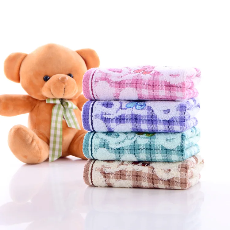 Bear Cartoon Soft Double Cotton Baby Face Towel