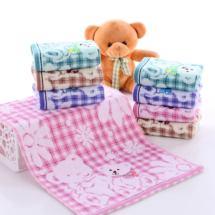 Bear Cartoon Soft Double Cotton Baby Face Towel