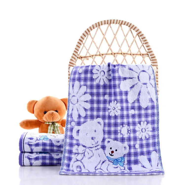 Bear Cartoon Soft Double Cotton Baby Face Towel