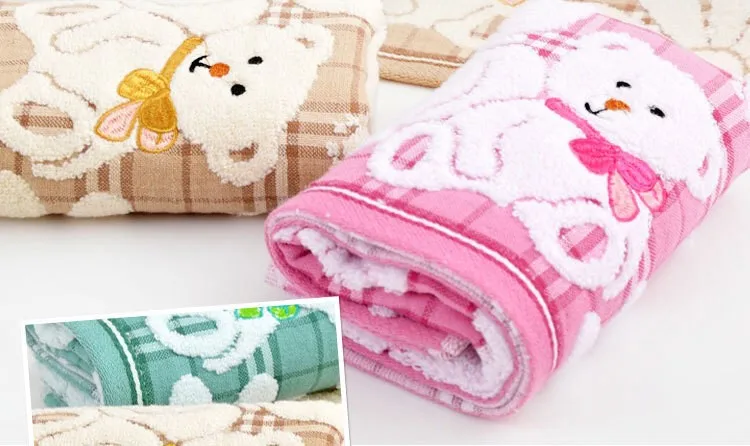 Bear Cartoon Soft Double Cotton Baby Face Towel Bear Cartoon Soft Double Cotton Baby Face Towel