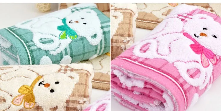 Bear Cartoon Soft Double Cotton Baby Face Towel Bear Cartoon Soft Double Cotton Baby Face Towel