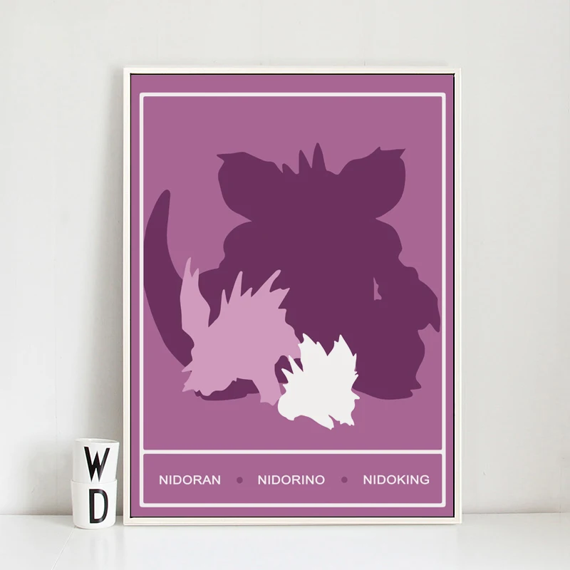 Pokemon Go Monster Evolution Animation Painting Canvas Wall Art Poster