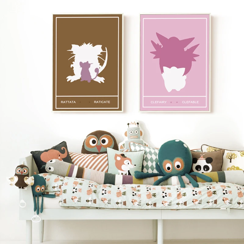 Pokemon Go Monster Evolution Animation Painting Canvas Wall Art Poster