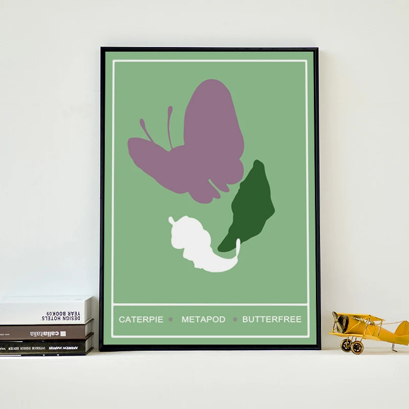 Pokemon Go Monster Evolution Animation Painting Canvas Wall Art Poster