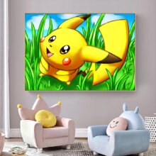 Anime Pokemon HD Cartoon Silk Fabric Canvas Wall Poster Anime Pokemon HD Cartoon Silk Fabric Canvas Wall Poster