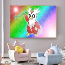 Anime Pokemon HD Cartoon Silk Fabric Canvas Wall Poster Anime Pokemon HD Cartoon Silk Fabric Canvas Wall Poster