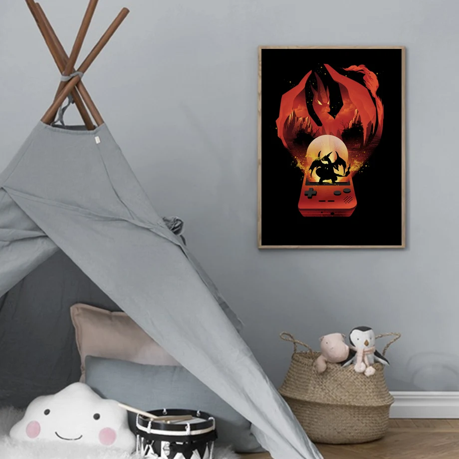 Pokemon Pikachu Anime Painting High Quality Canvas Poster