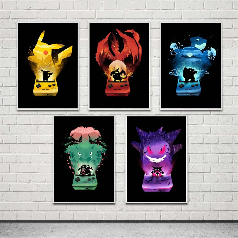 Pokemon Pikachu Anime Painting High Quality Canvas Poster