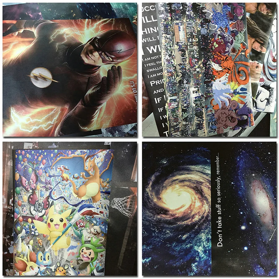 Pokemon Anime Print Silk Fabric Wall Art Poster