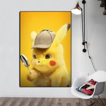Pokemon Detective Pikachu Nordic Cartoon Painting Wall Art Poster Pokemon Detective Pikachu Nordic Cartoon Painting Wall Art Poster