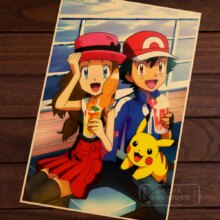 Pokemon Ash And Xiaoxia The Two Main Characters Flag Vintage Retro Wall Posters For Home Decor Pokemon Ash And Xiaoxia The Two Main Characters Flag Vintage Retro Wall Posters For Home Decor