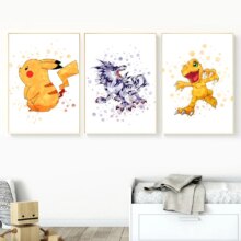 Pokemon Pikachu Cartoon Watercolor Wall Art Posters Pokemon Pikachu Cartoon Watercolor Wall Art Posters