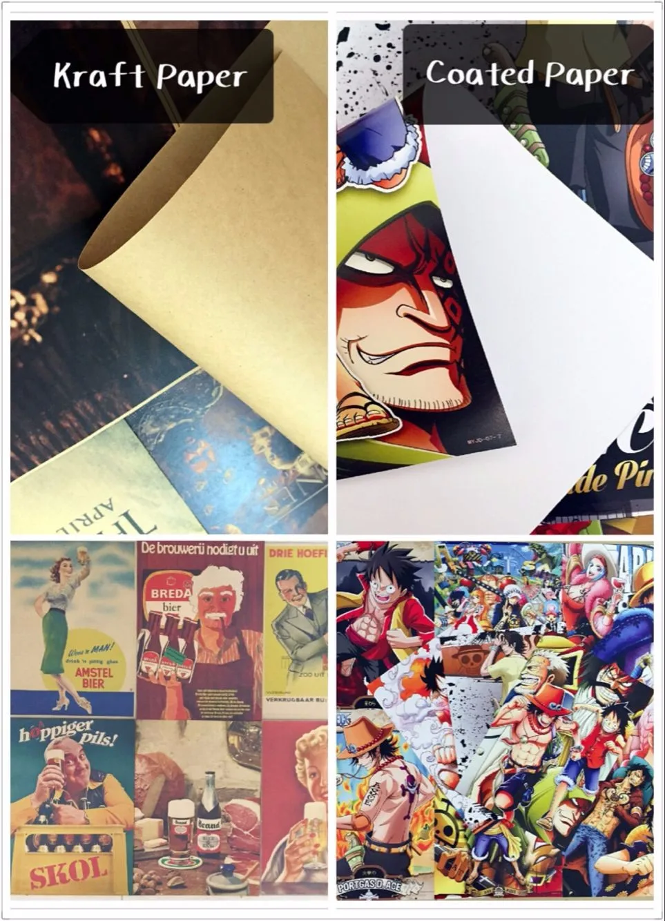 Pokemon Type Chart Pocket Monsters Cartoon Vintage Retro Kraft Coated Wall Poster