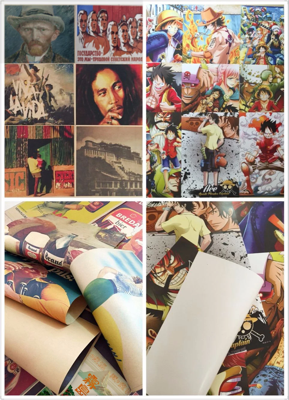 Pokemon Type Chart Pocket Monsters Cartoon Vintage Retro Kraft Coated Wall Poster