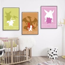 Pokemon Go Monster Evolution Animation Art Painting Wall Poster Pokemon Go Monster Evolution Animation Art Painting Wall Poster