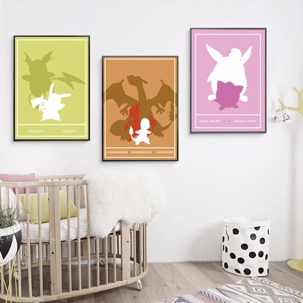 Pokemon Go Monster Evolution Animation Art Painting Wall Poster