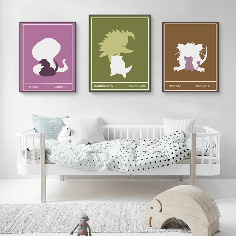 Pokemon Go Monster Evolution Animation Art Painting Wall Poster