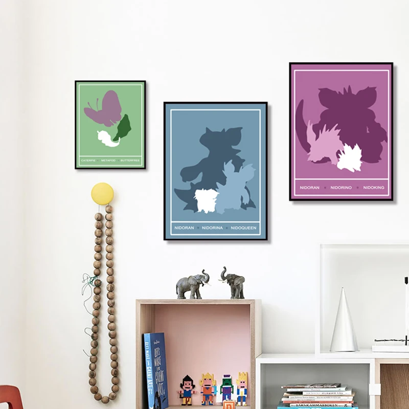 Pokemon Go Monster Evolution Animation Art Painting Wall Poster