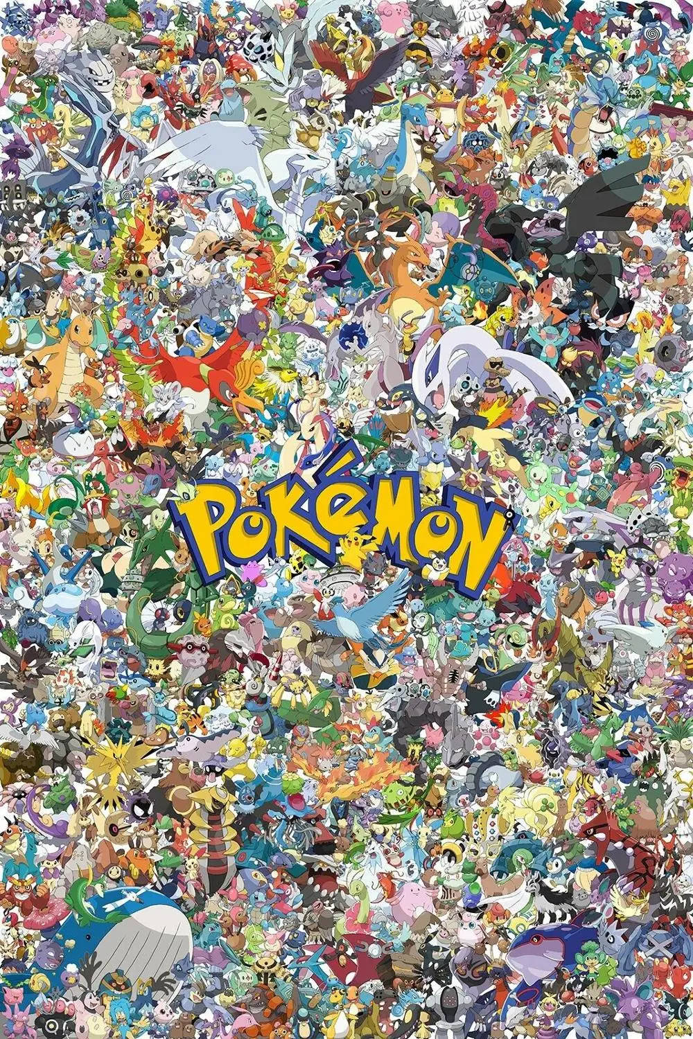 Pokemon Collage All Characters Pikachu Canvas Wall Art Poster