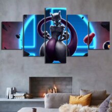 Mewtwo Pocket Monster HD Animation Paintings 5 Piece Wall Art Poster Mewtwo Pocket Monster HD Animation Paintings 5 Piece Wall Art Poster