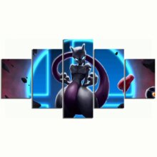 Mewtwo Pocket Monster HD Animation Paintings 5 Piece Wall Art Poster Mewtwo Pocket Monster HD Animation Paintings 5 Piece Wall Art Poster