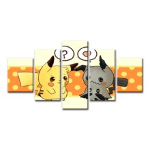 Pokemon Pikachu Cartoon HD Prints Home Decoration Canvas 5 Pieces/pcs Wall Poster Pokemon Pikachu Cartoon HD Prints Home Decoration Canvas 5 Pieces/pcs Wall Poster