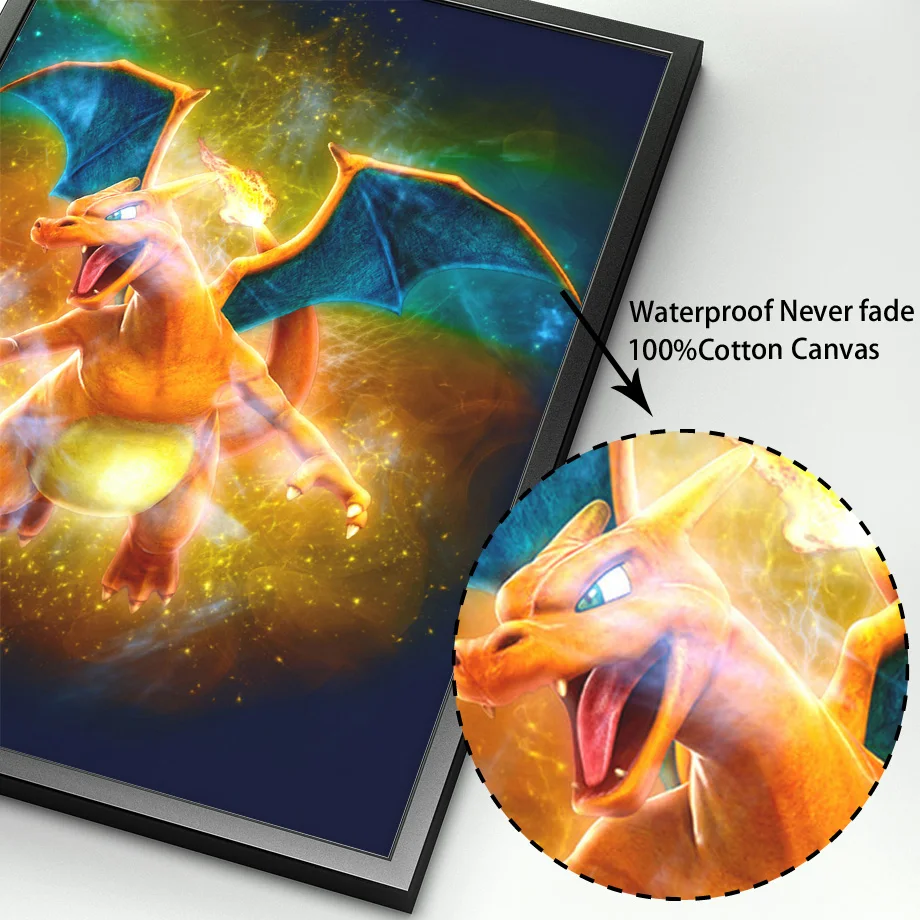 Pikachu Anime Nursery Canvas Room Decoration Wall Art Print Poster